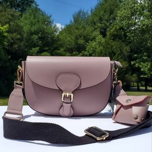 NWT Genuine Leather Valentina Crossbody Bag.